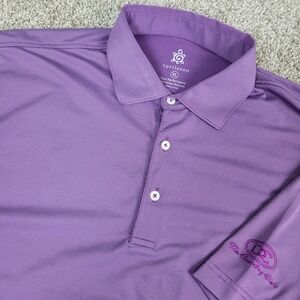 Turtleson Tour Performance Mens XL Purple Stretch Polo Short Sleeve